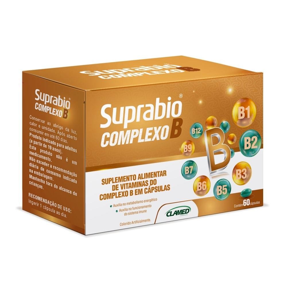 SUPLEMENTO ALIMENTAR SUPRABIO COMPLEXO B 60 CÁPSULAS