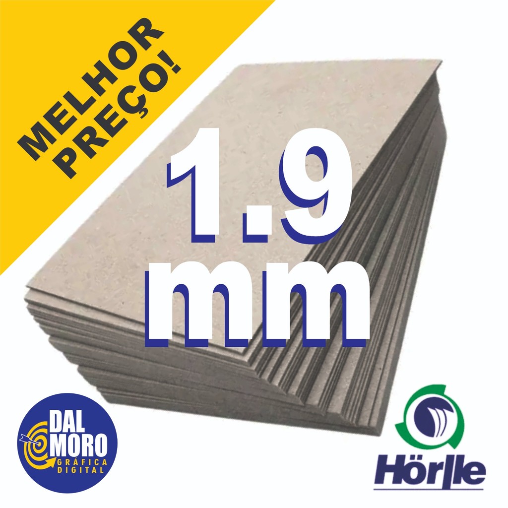 Papelão Cinza 1,9mm Capa caderno Encadernação Caixas Cartonagem Agendas Planners