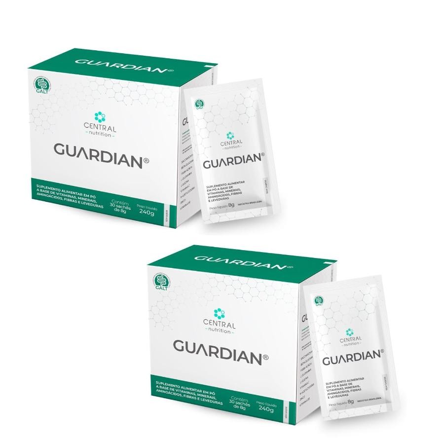 Kit com 2 Guardian 8,5g - 30 Sachês - Central Nutrition Sabor:Sem sabor