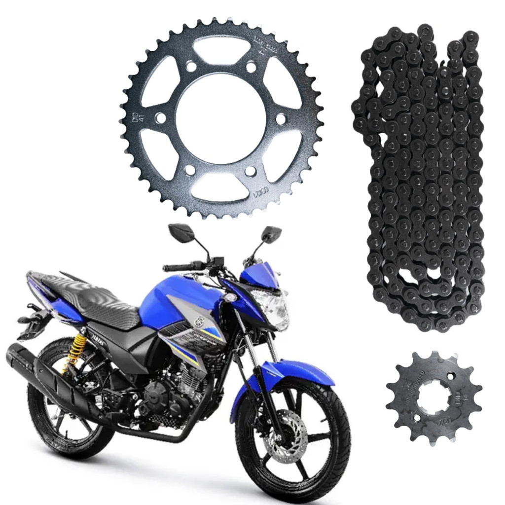 Kit Relação Transmissão Tração Yamaha Fazer 150 Factor 150 2014 a 2024 em Oferta na Shopee