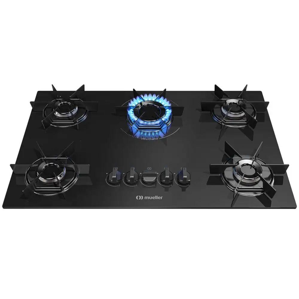 Cooktop Mueller 5 Bocas Queimador Ultra Chama MCG5BB Bivolt em Oferta na Shopee