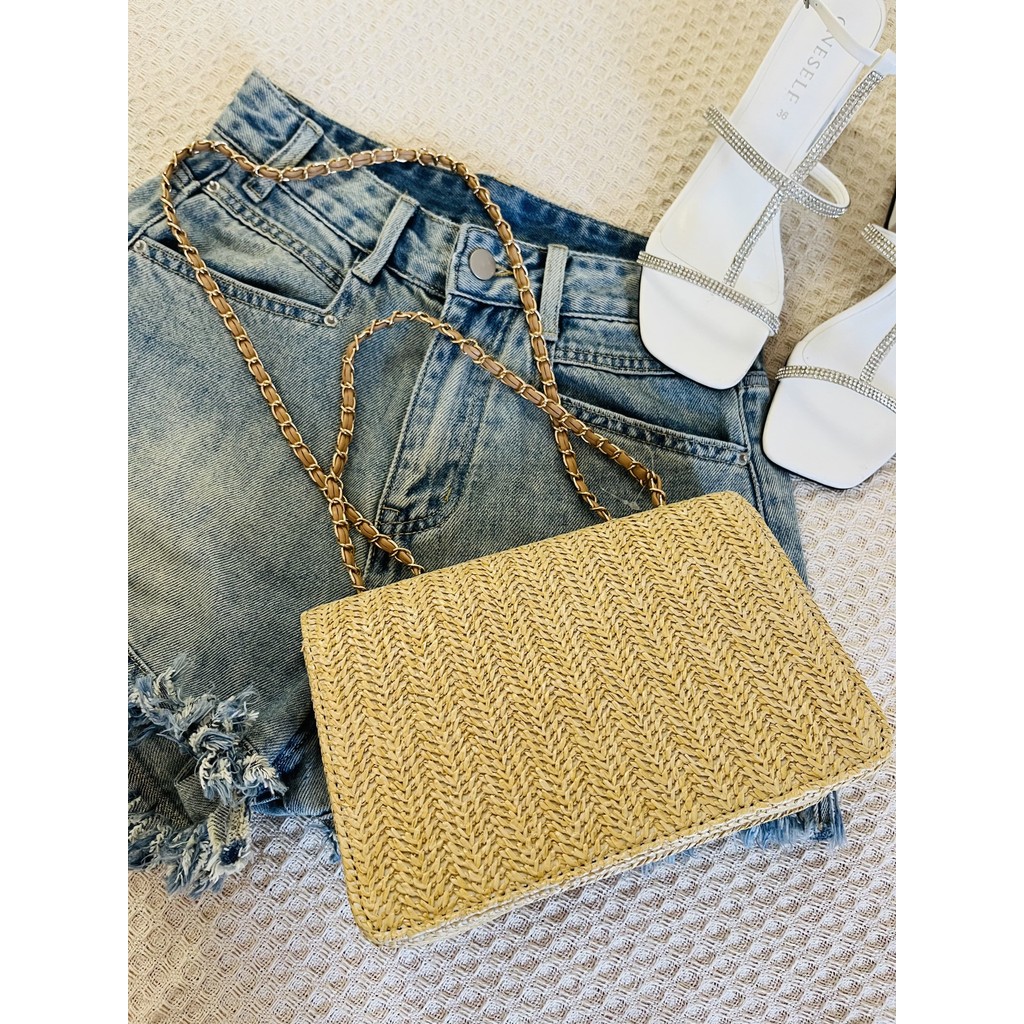 Detalhes do Bolsa Feminina de Praia Bag Saco De Palha Verão Bolsa Transversal
