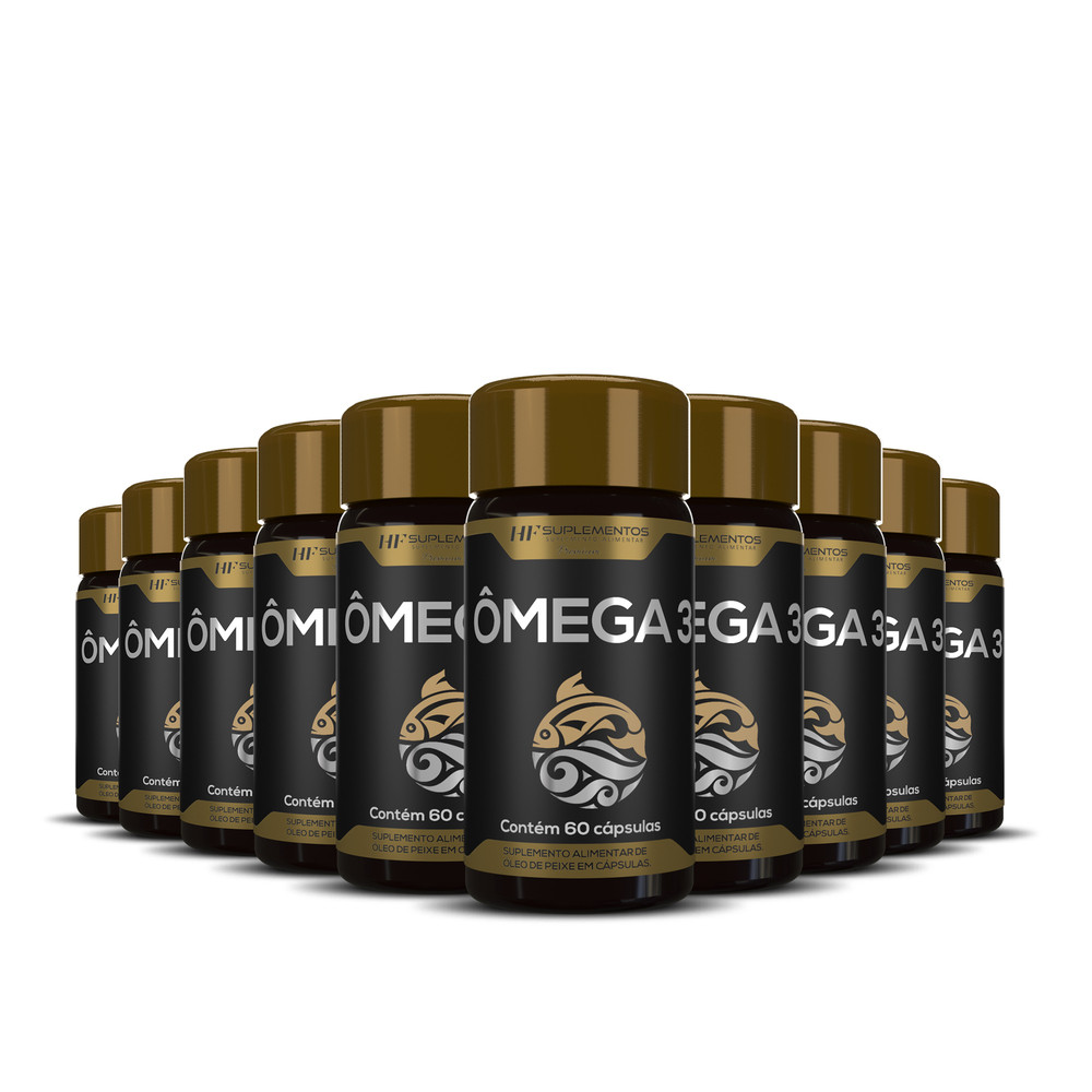 10X OMEGA 3 OLEO DE PEIXE PREMIUM 60CAPS 1400MG HF SUPLEMENTS