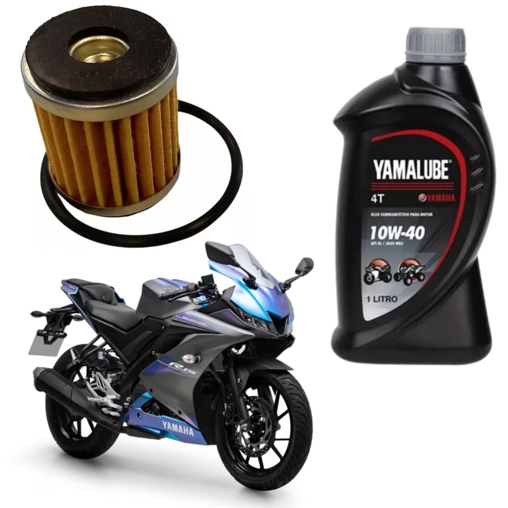 Kit Revisão Trocar Óleo Yzf R15 abs 2024 2025 Yamalube 10w40