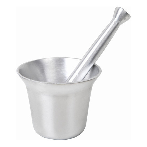 Pilão Socador De Alho Almofariz Aluminio Grande 1100ml