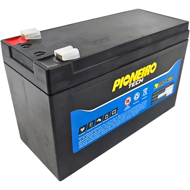 BATERIA PIONEIRO TECH ESTACIONARIA NT12-7F2SEG 12v 7a