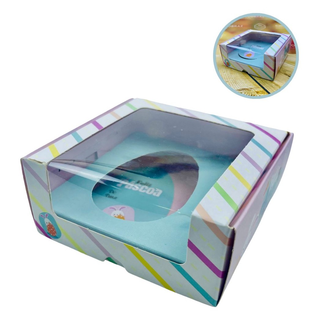 10 CAIXA C/ VISOR OVO 100G COLORIDA IDEIA PASCOA OUTLET em Oferta na Shopee