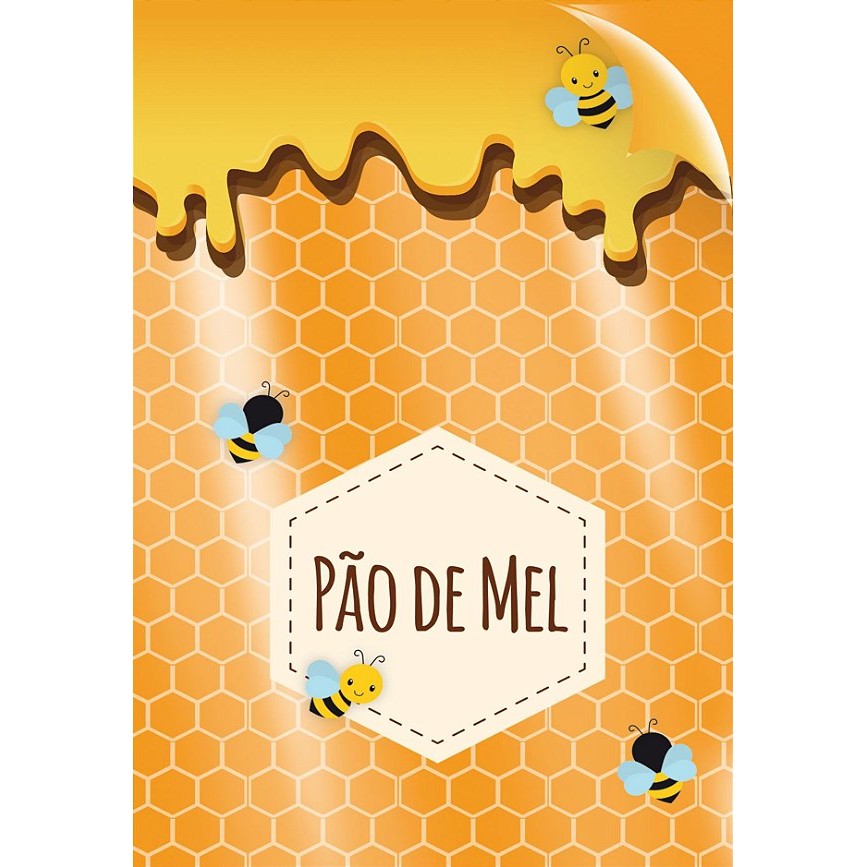Saco Decorado Pão de Mel Regist - 10x14cm - 50 unidades - Cromus - Rizzo Embalagens - Home & Living