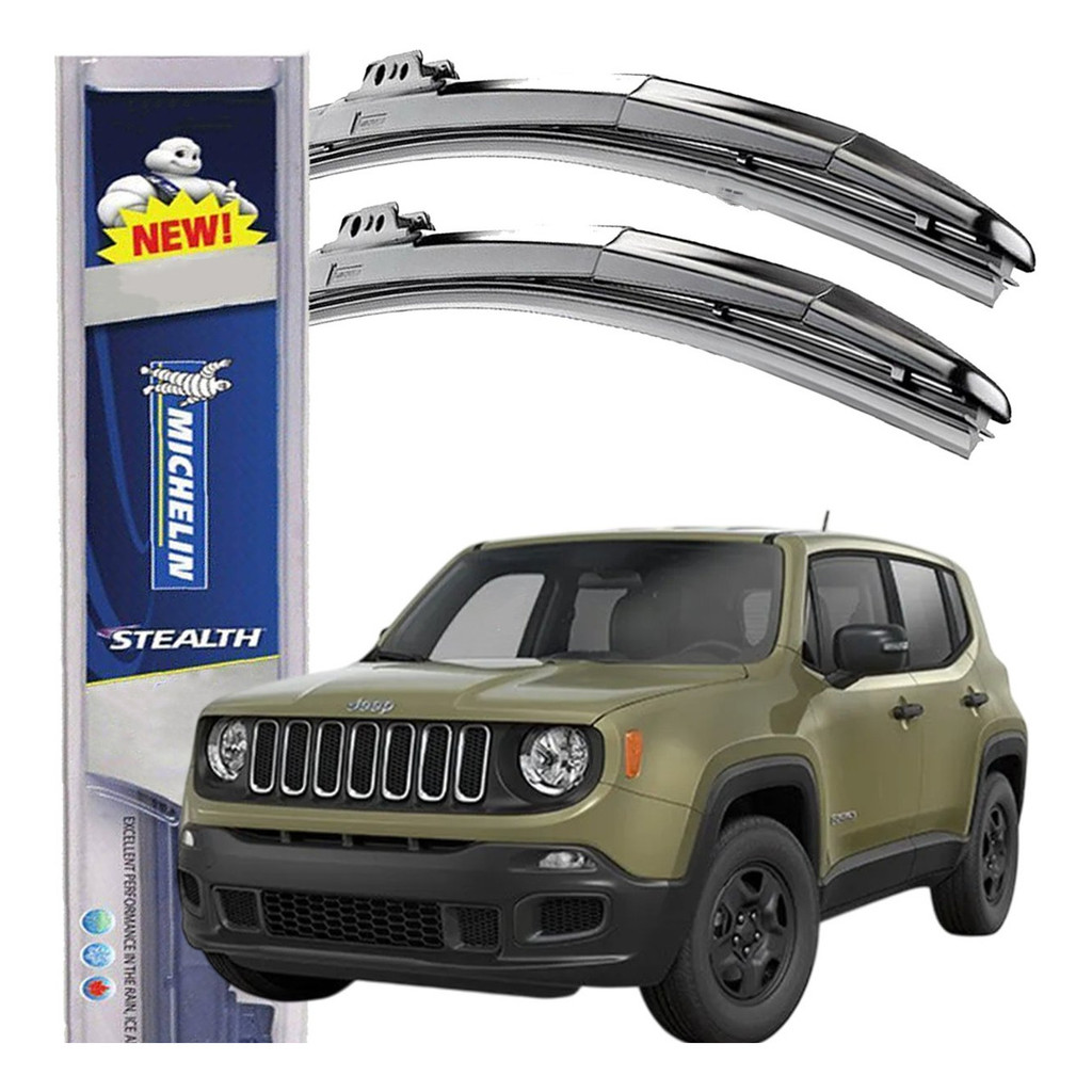 Par Palheta Limpador Parabrisa Chuva Michelin Renegade 2015 2016 2017 2018 2019 2020 2021 2022 em Oferta na Shopee