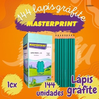 1 Caixas Lápis de Escrever Preto Nº2 Caixa Com 144 Unid Lacrado Escolar Escola Estudos Masterprint