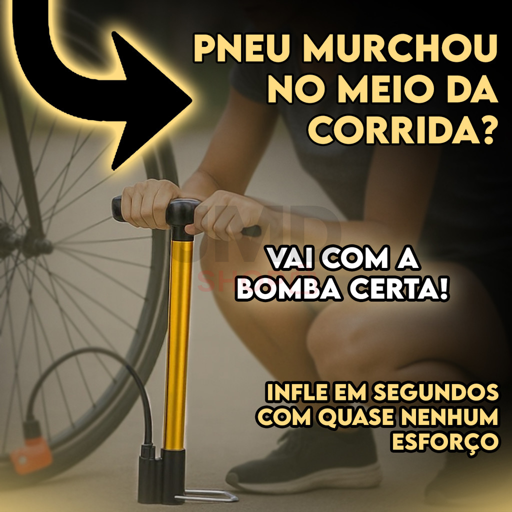 Mini Bomba de Ar Portátil com Bico Universal  Enche Pneu Bola