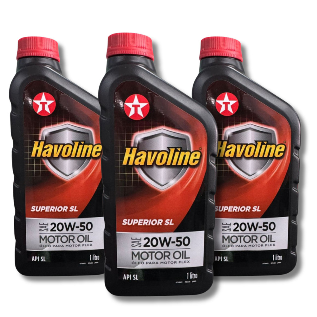 KIT 3 ÓLEO TEXACO HAVOLINE 20W50 1L
