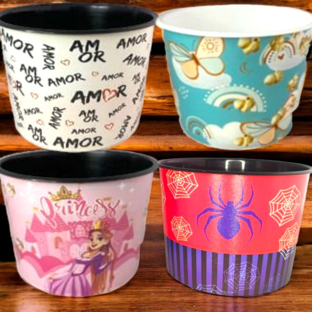 BALDE DE PIPOCA 1.5L - DECORADOS⭐