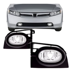 Par Farol Milha Auxiliar Civic Exs 2007 2008 Com Moldura Esquerdo Direito