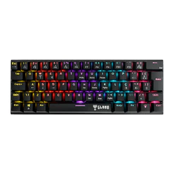 Teclado Mecanico Gamer Clanm Night Walker TK76, RGB, Switch Red, Preto