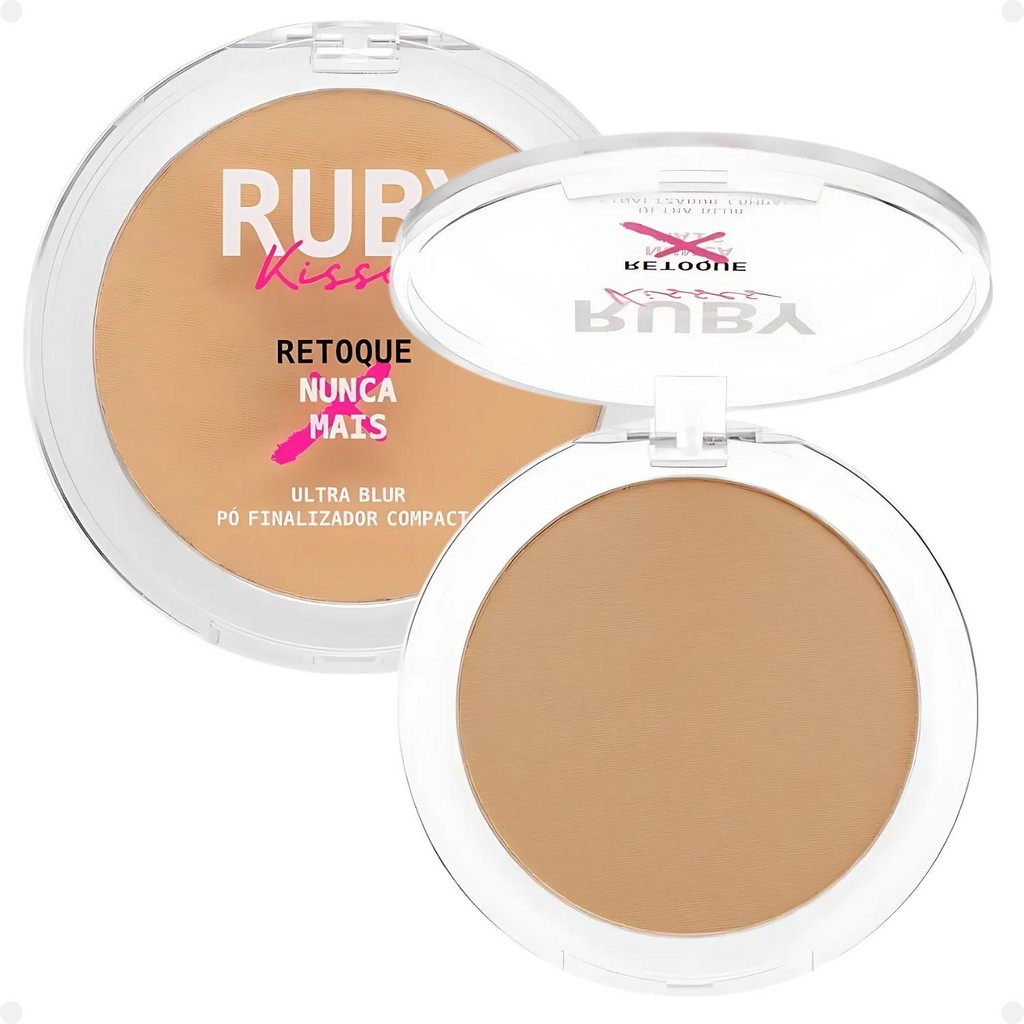 Pó Finalizador Compacto Ruby Kisses Ultra Blur Retoque Nunca Mais Medium Ruc02b