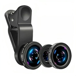 Kit De Lentes 3 Em 1 Olho De Peixe Wide E Macro Universal em Oferta na Shopee