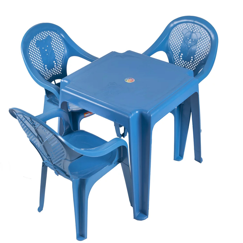 Mesa Decorada Teddy  Antares Compacta com 3 Cadeiras - Home & Living