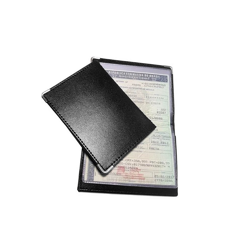 KIT 02 Porta Documentos De Carro E Moto Couro Carteira Fina