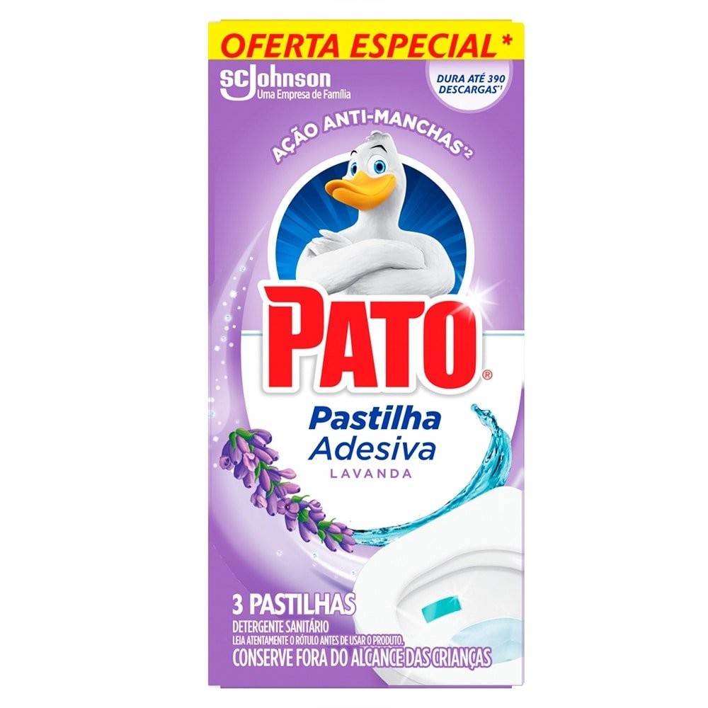 Pastilha Adesiva Pato Lavanda 20% Desconto Display 8 Embalagens com 3 Unidades em Oferta na Shopee