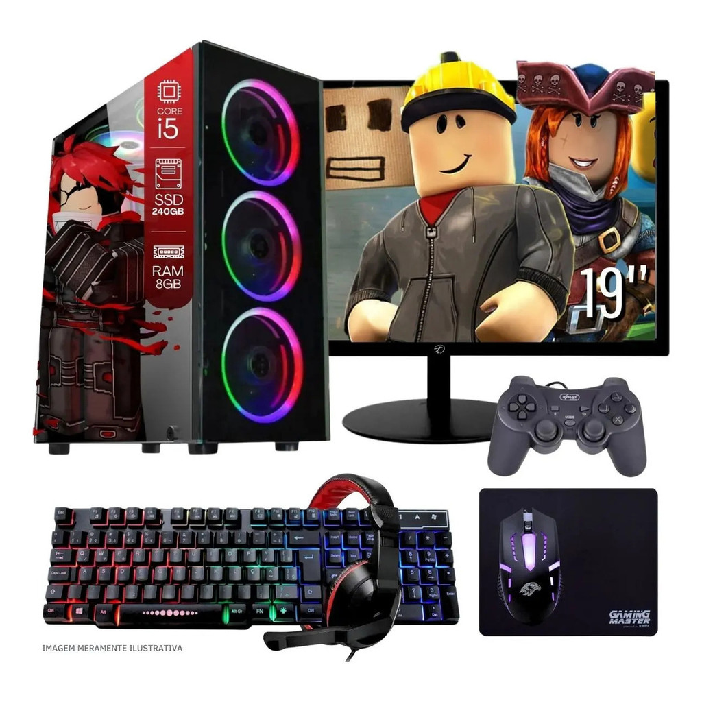 Computador Pc Gamer Completo Intel Core I5 Ssd 4gb + 500 jogos inclusos