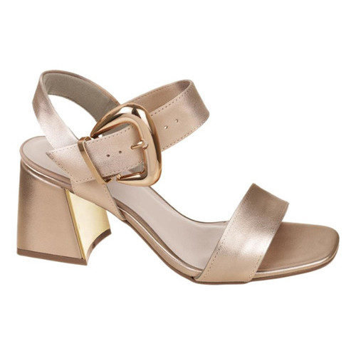 Sandalia Feminina Salto Médio Grosso Bloco 7 Cm Bebecê T6049103 em Oferta na Shopee