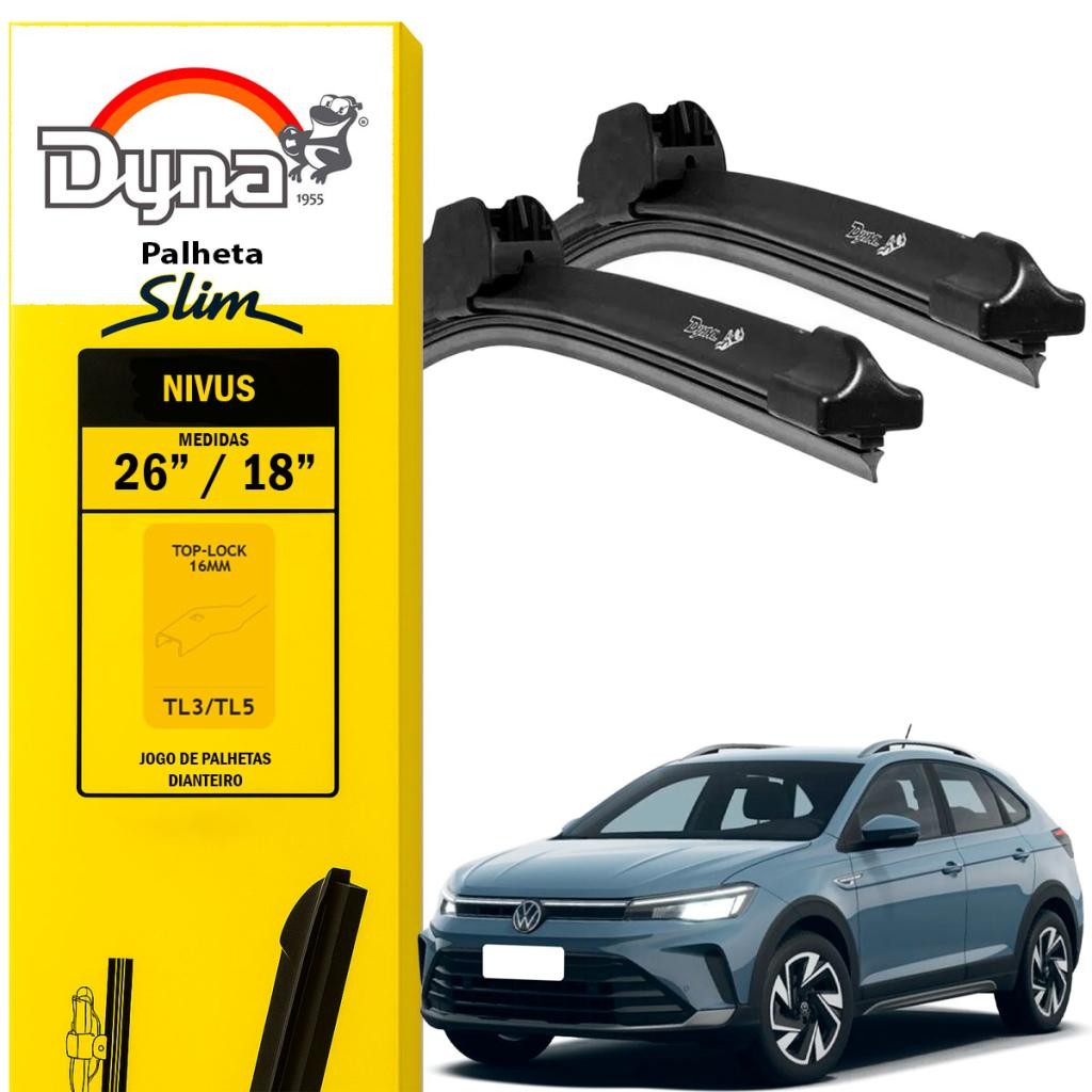 Jogo palheta parabrisa dianteiro Nivus 2020 a 2025 Original Dyna Limpeza Precisa em Oferta na Shopee