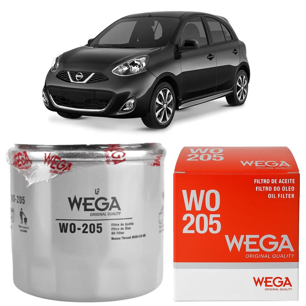 Filtro Óleo Nissan March 1.0 16v 2011 A 2015 Wega Wo205