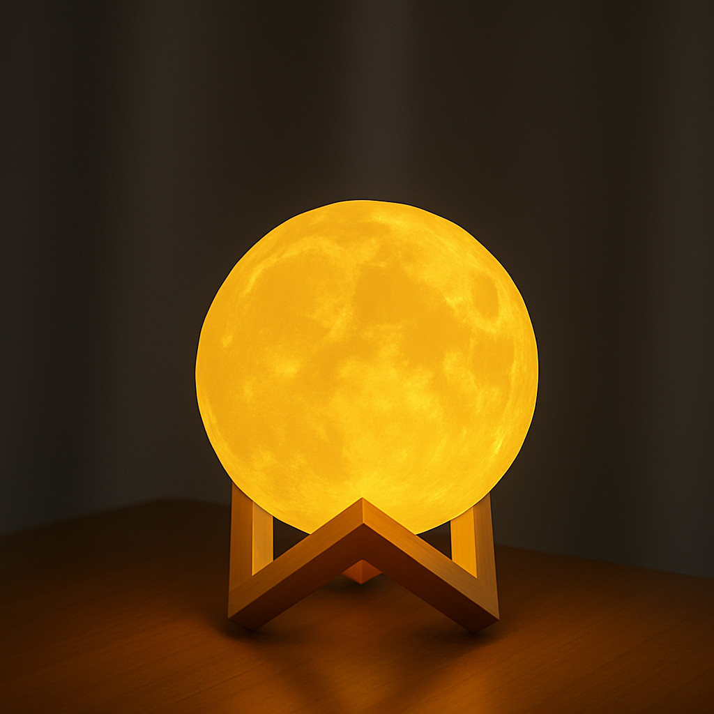Luminária Lua 3D LED – Abajur Decorativo Quarto Infantil Casal Presente Criativo em Oferta na Shopee