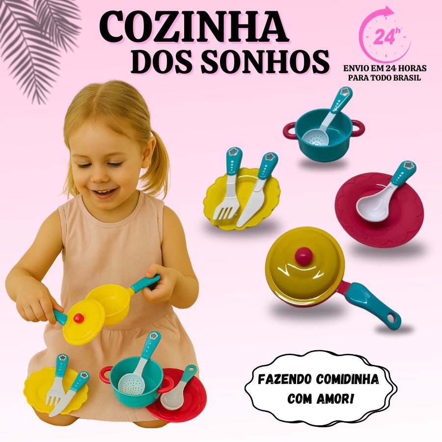 KIT PEÇAS COZINHA INFANTIL BRINQUEDO FAZ DE CONTA MASTER CHEF