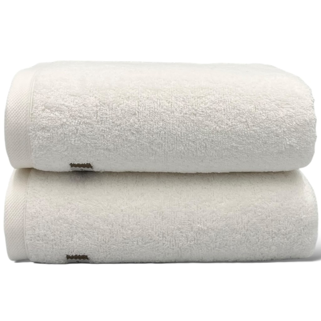 Kit 02 Toalha De Banho Algodão Egípcio - Gigante/Banhão - Branca - Quefren -72x150cm- LMpeter em Oferta na Shopee