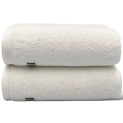 Kit 02 Toalha De Banho Algodão Egípcio - Gigante/Banhão - Branca - Quefren -72x150cm- LMpeter
