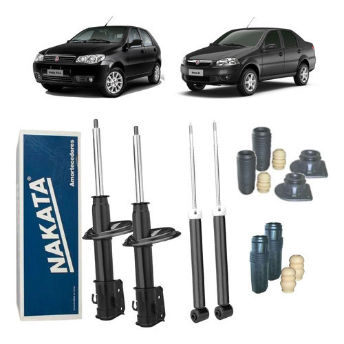 Kit de Amortecedores Dianteiros e Traseiros Completos - Palio Siena Fire 2001 A 2012 2013 2014 2015 em Oferta na Shopee