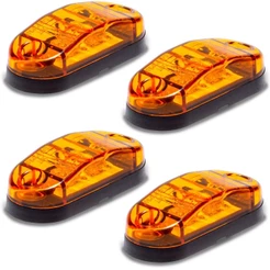 Kit 4 Sinalizador Lanterna Delimitadora Lateral 2 leds 12V 24V Alto Brilho Universal