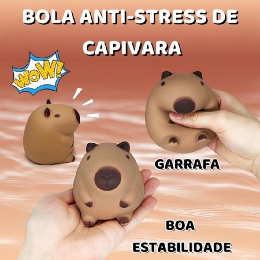 Capivara Fofa Antiestresse Bolinha Mágica - Aperte, Relaxe e Esqueça o Estresse!