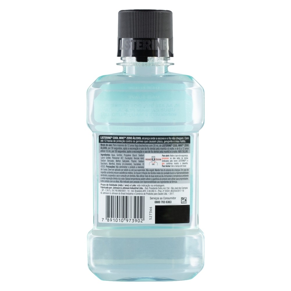 Detalhes do Kit 2 und Antisséptico Bucal Listerine Cool Mint Zero Álcool 250ml