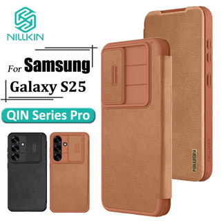 Nillkin QIN Pro Capa De Telefone De Couro Para Samsung Galaxy S25 Deslizante De Câmera Liso Proteção À Prova De Choque em Oferta na Shopee