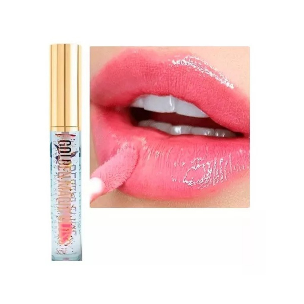 Gloss Labial Mágico Golden Magic Bella Femme Acabamento Brilhante Cor Branco