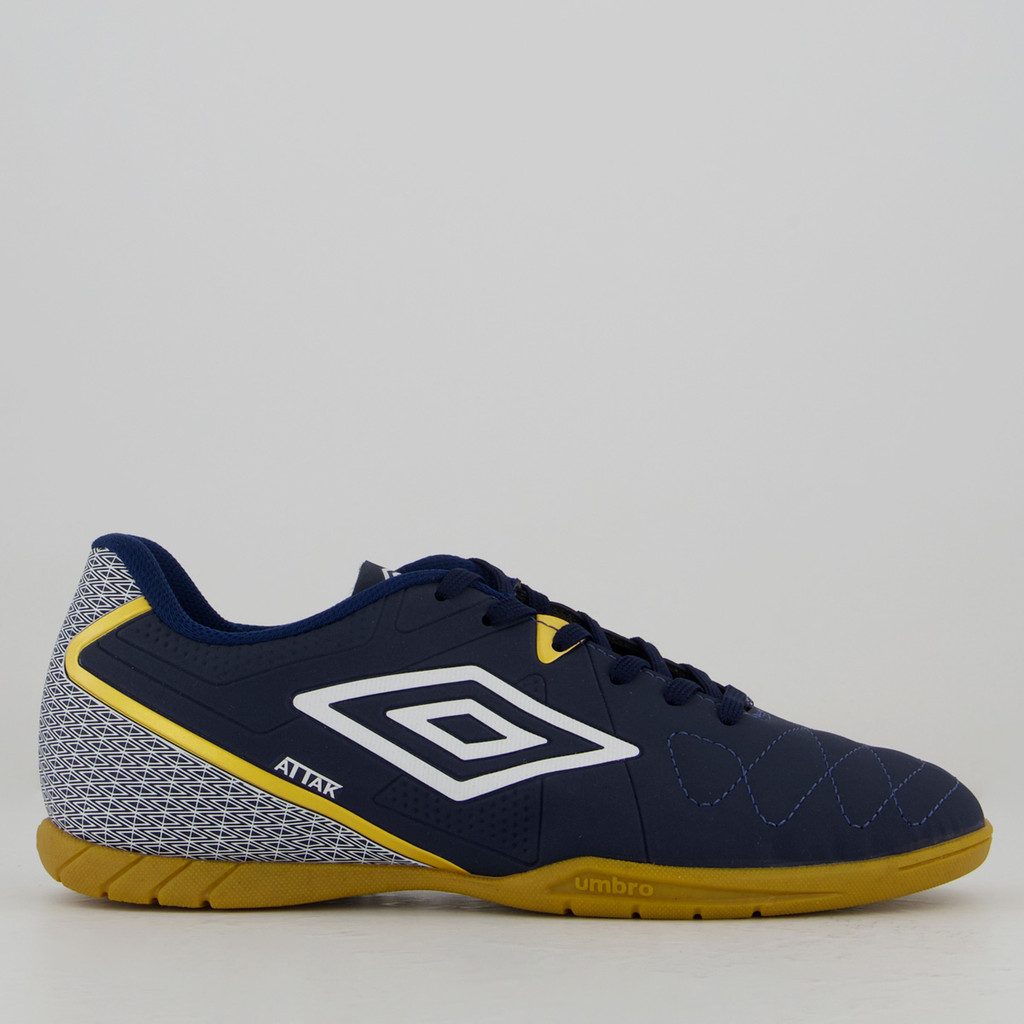 Chuteira Umbro Attak Eternal Futsal Marinho e Bran em Oferta na Shopee