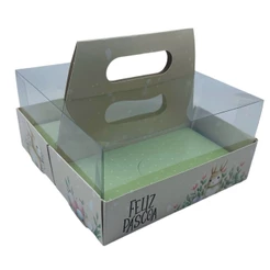10 CESTA PORTA OVOS COM ALÇA 6X50G IDEIA PASCOA OUTLET