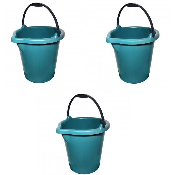 Kit 03 Baldes Plásticos  Reforçado 21 Litros em Oferta na Shopee