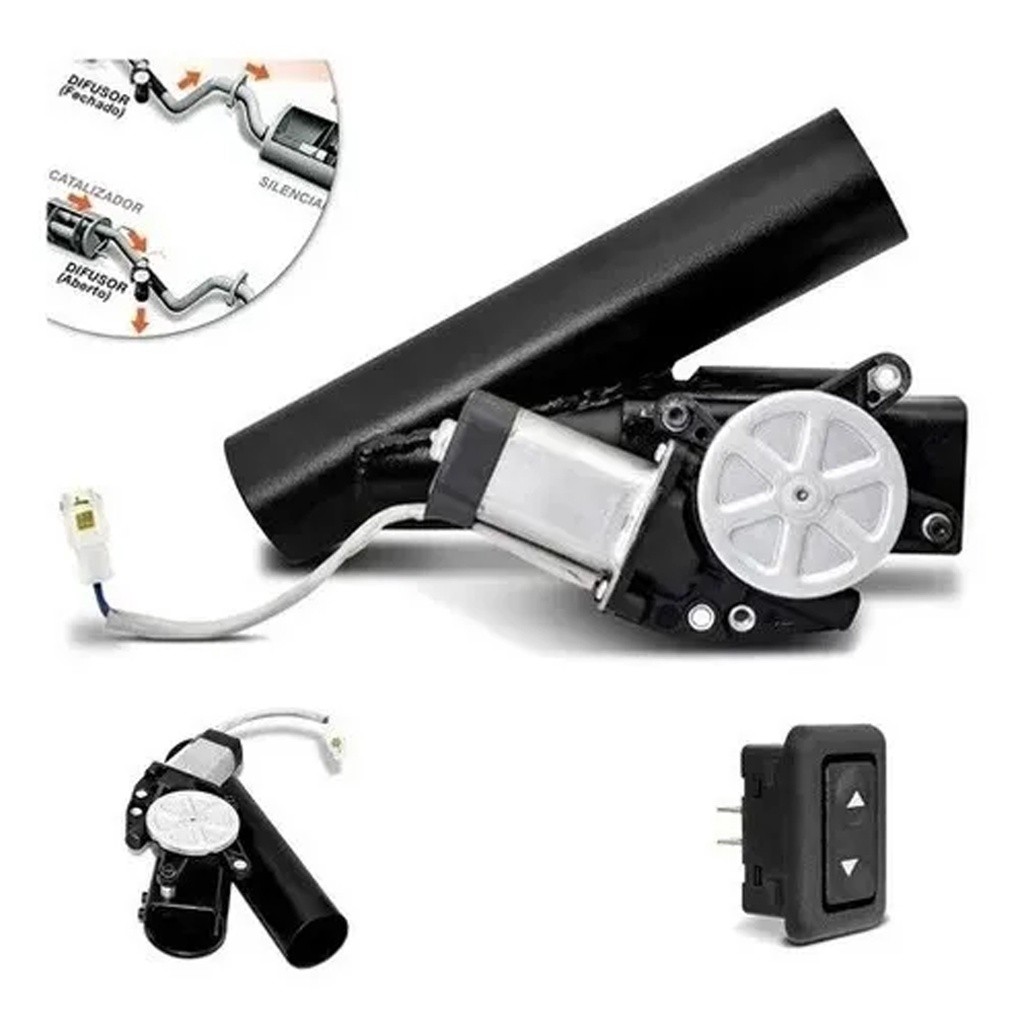 Difusor 2 25 e 3 Polegadas Botão Escape Eletrônico Universal Ronco Esportivo