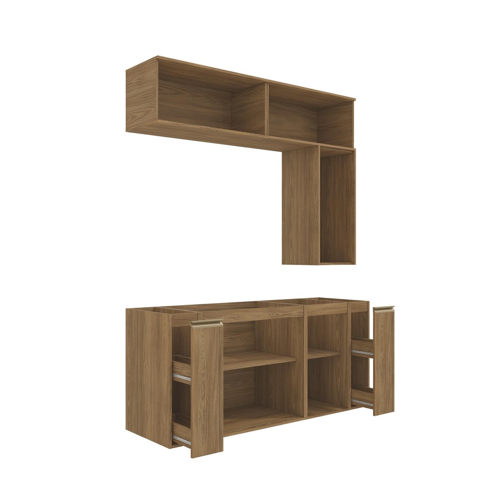 Detalhes do Conjunto para Banheiro Kappesberg Celeste 7 Peças Nogueira 160cm