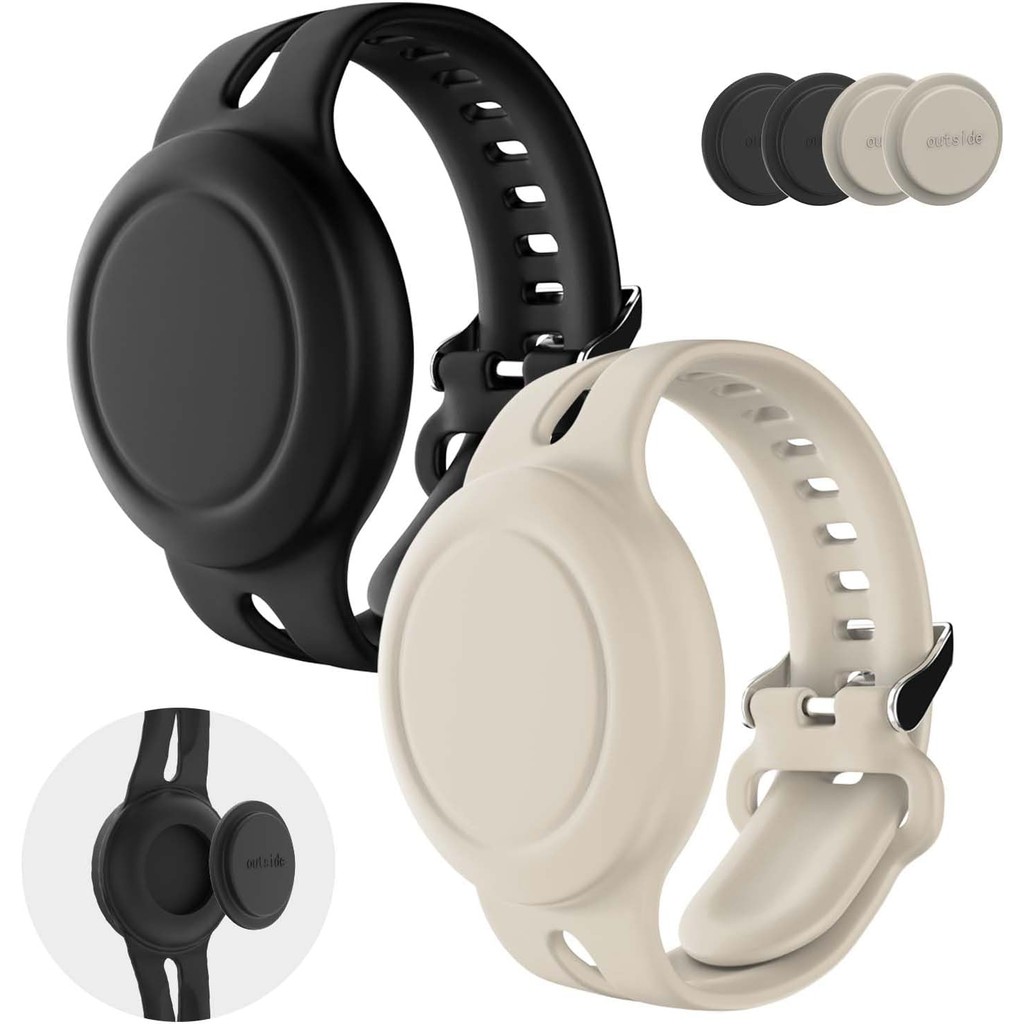 Pulseira Airtag para Crianças à Prova d'Água, Pulseira de Silicone Capa Completa