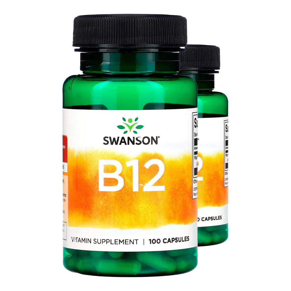SWANSON KIT 2x Vitamina B12 100 Cápsulas Made in Usa