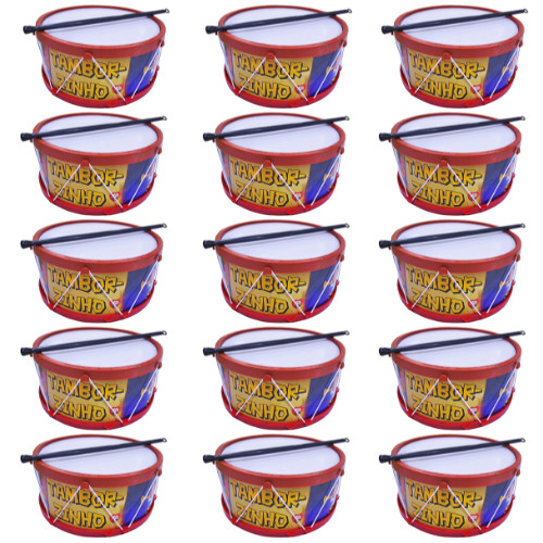 Kit 15 Tambor Tamborzinho Brinquedo Atacado Festa Infantil Instrumento Educacional em Oferta na Shopee