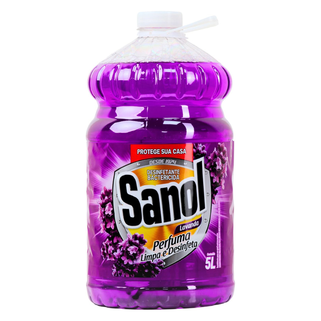 Desinfetante Lavanda Sanol 5L – Multiuso e Bactericida em Oferta na Shopee