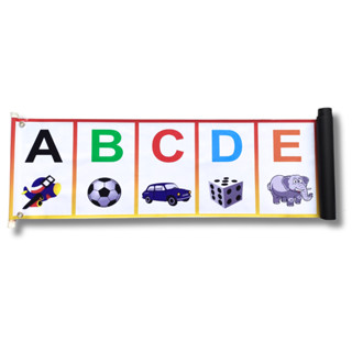 Faixa Alfabeto Ilustrado Lona 5,00 M x 0,33 CM Metros - Banner em Oferta na Shopee