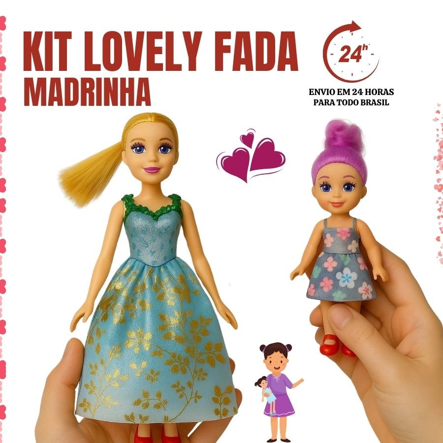 Bonecas Infantil Meninas Acessórios Articuladas Fada Madrinha | Linda Bell Skate | Bella Fashionista
