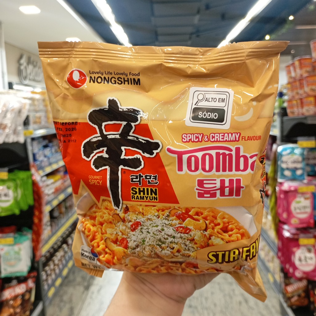 Macarrão Instantâneo Coreano Premium NS Shin Stir Fry Toomba - Sabor Pimenta Gourmet Cremosa 137g em Oferta na Shopee